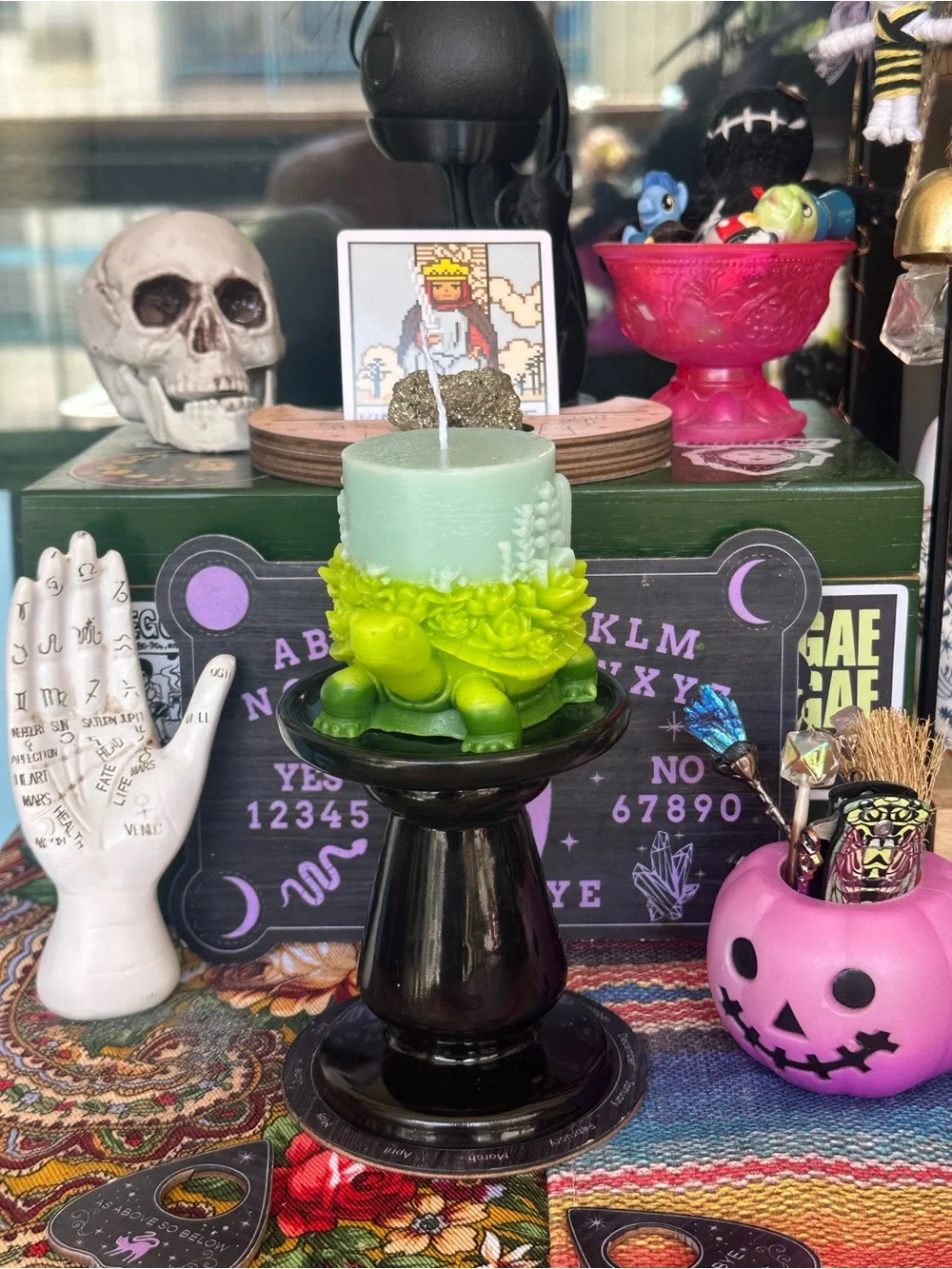 Succulent Turtle Candle